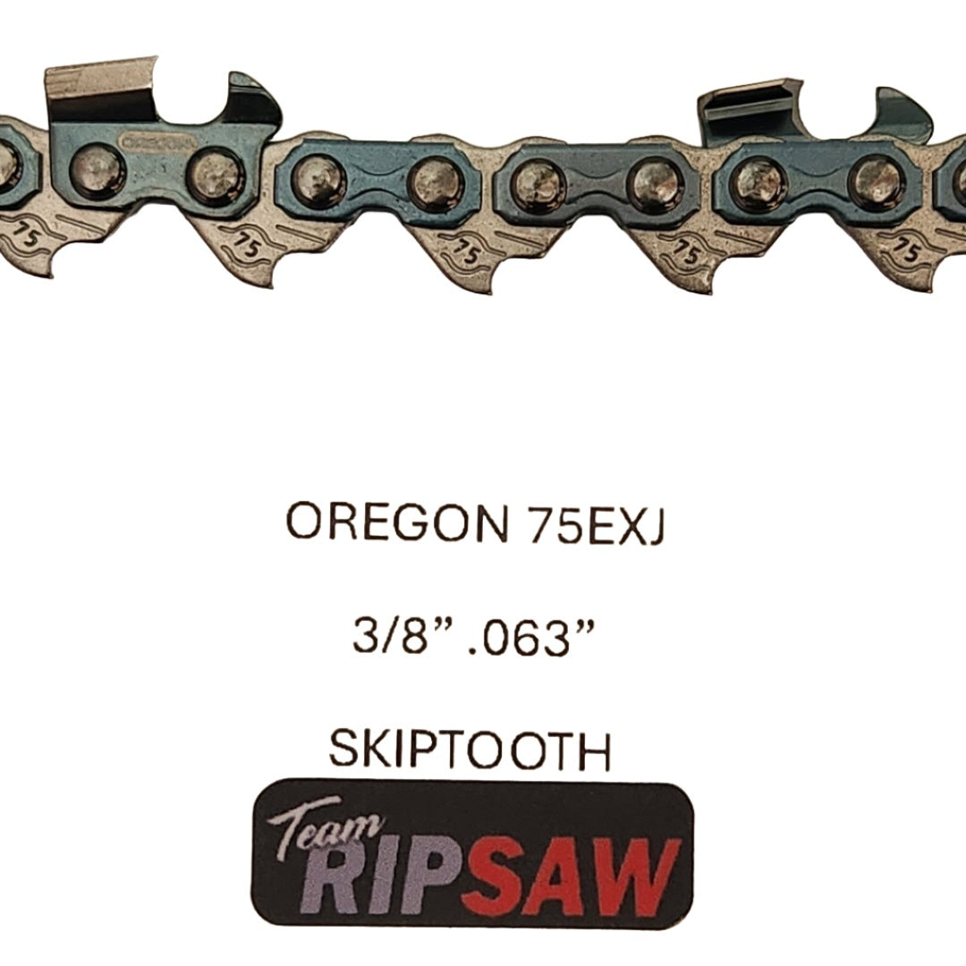 Chain Skip Sizes Oregon 75EXJ Skip Chain for (3/8 .063) - Select a Size 2-Pack – RIPSAW