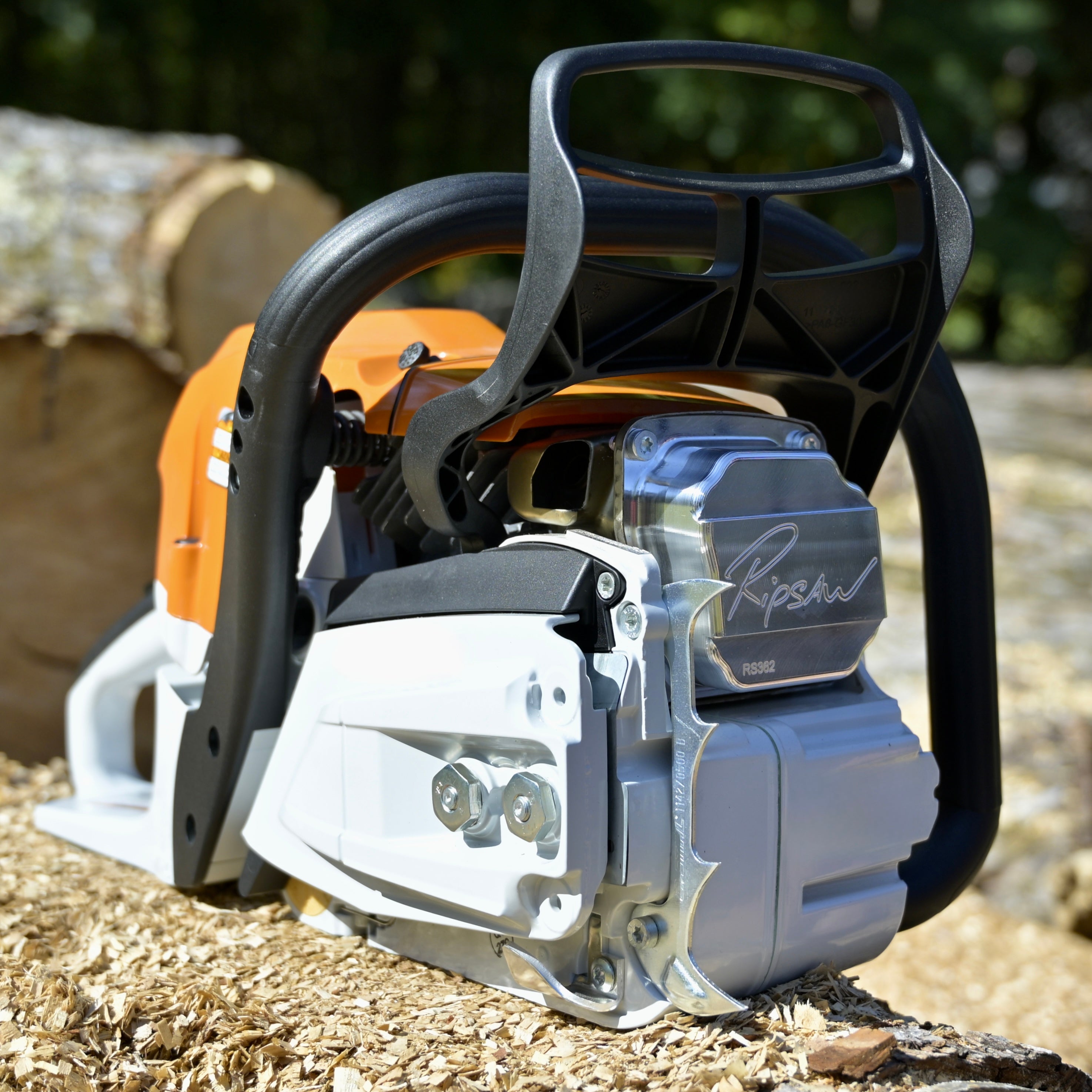 A Ripsaw Signature Series Exhaust installed on a Stihl MS362