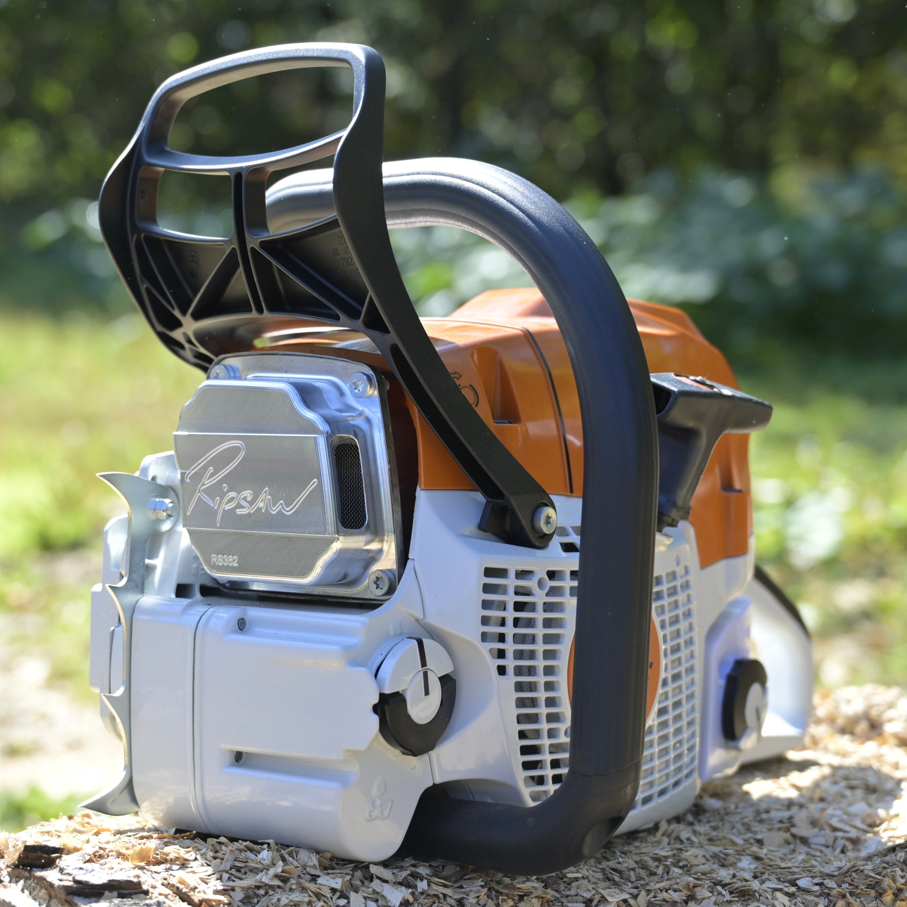 A Ripsaw Signature Series Exhaust installed on a Stihl MS362