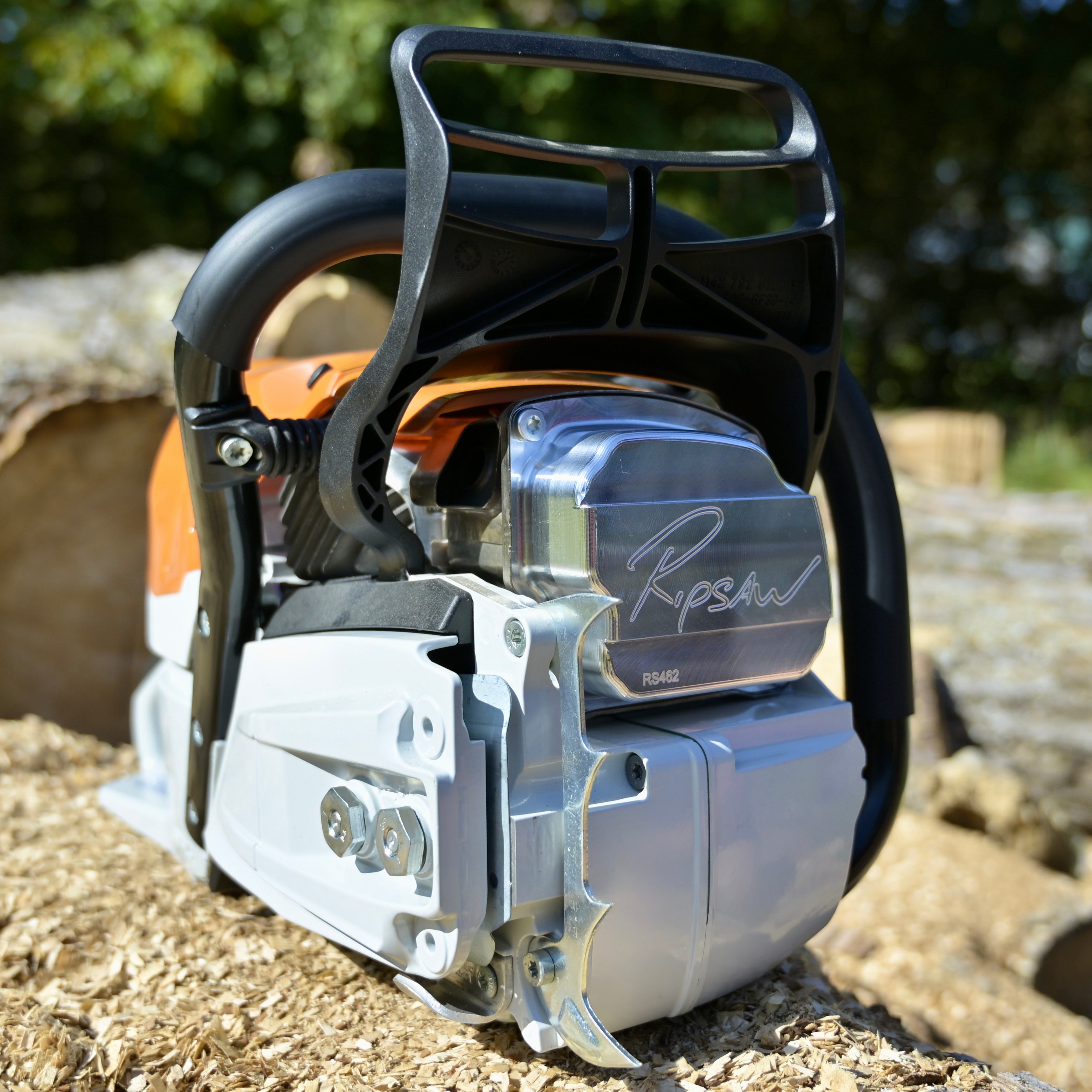 A Ripsaw Signature Series Exhaust installed on a Stihl MS462