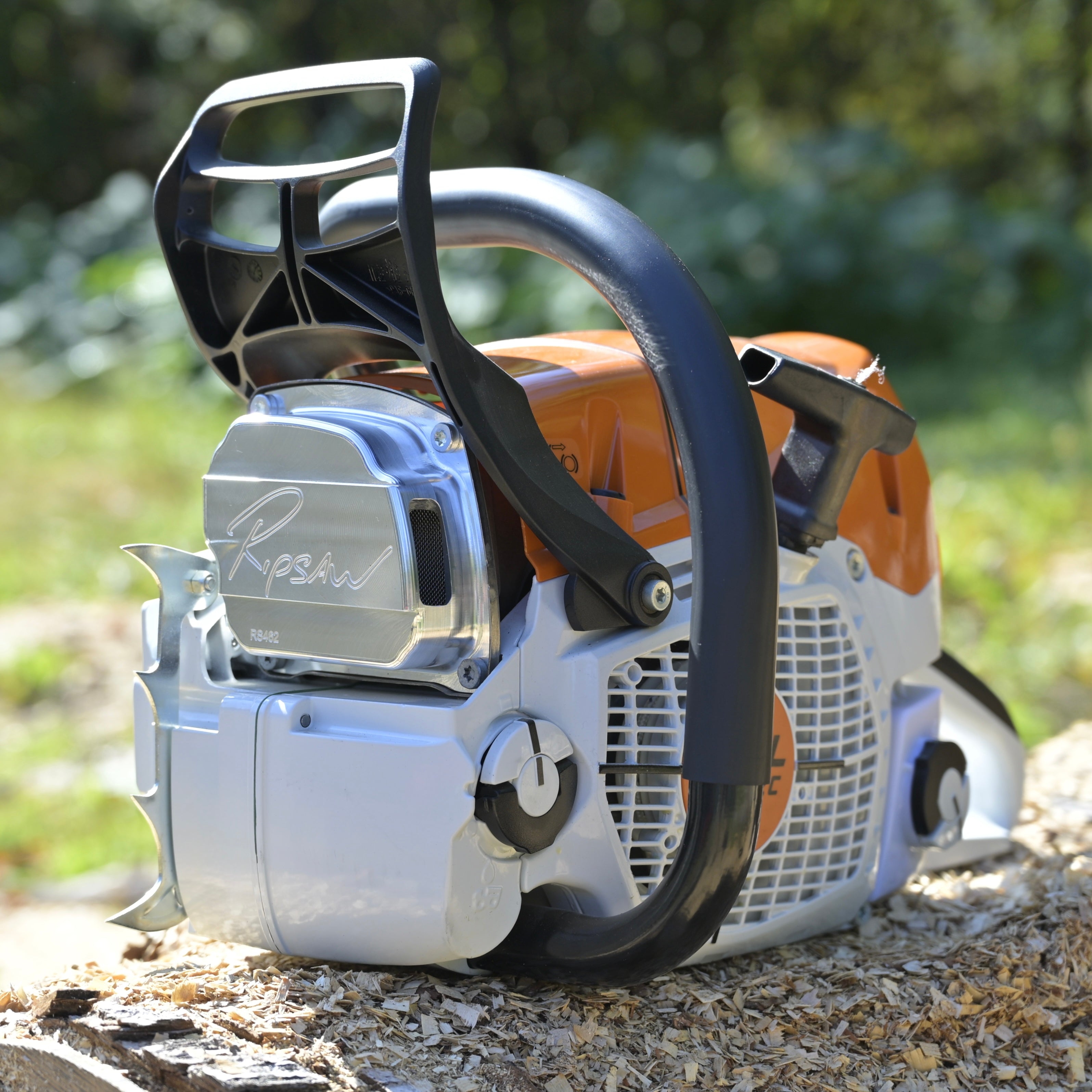 A Ripsaw Signature Series Exhaust installed on a Stihl MS462