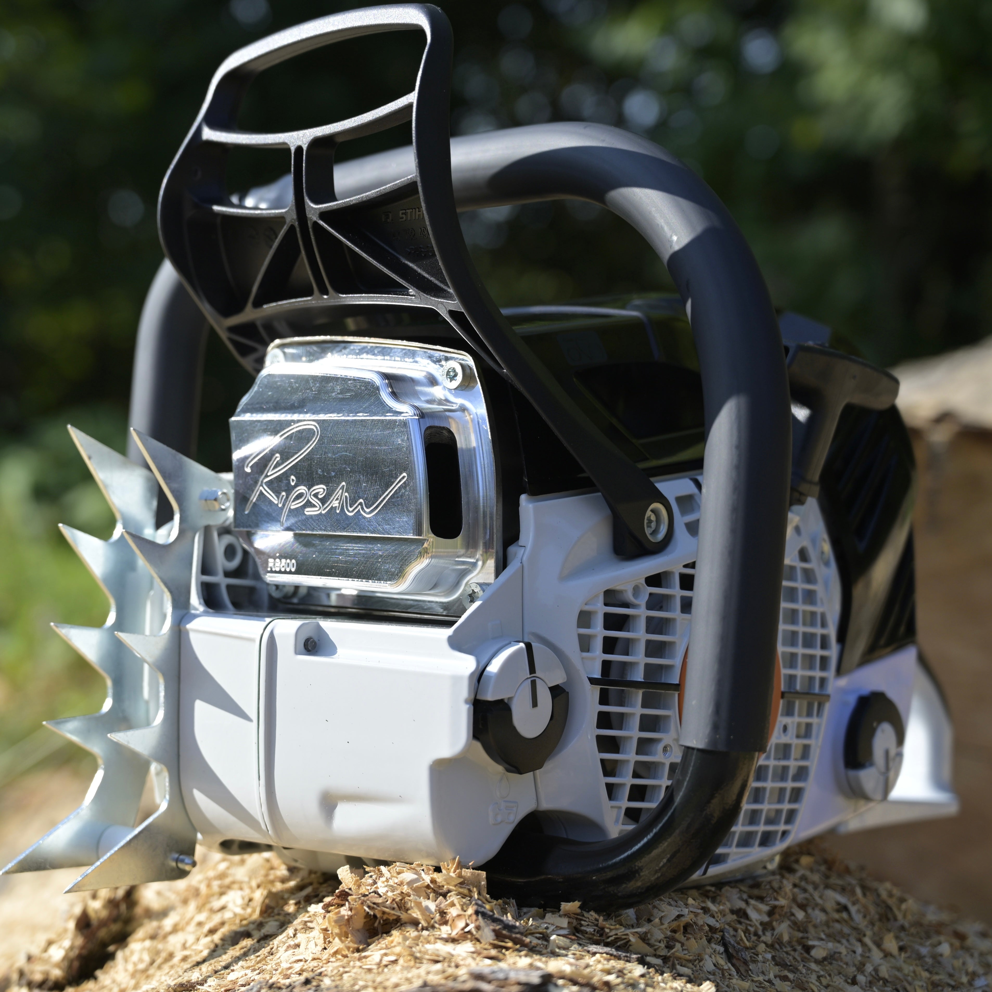 A Ripsaw Signature Series Exhaust installed on a STIHL MS500i