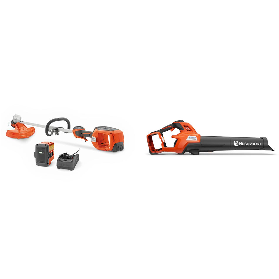 Husqvarna power tool set on a white background